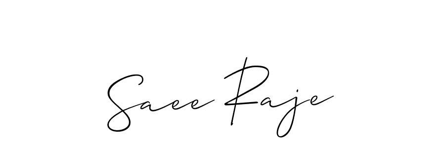 Also You can easily find your signature by using the search form. We will create Saee Raje name handwritten signature images for you free of cost using Allison_Script sign style. Saee Raje signature style 2 images and pictures png