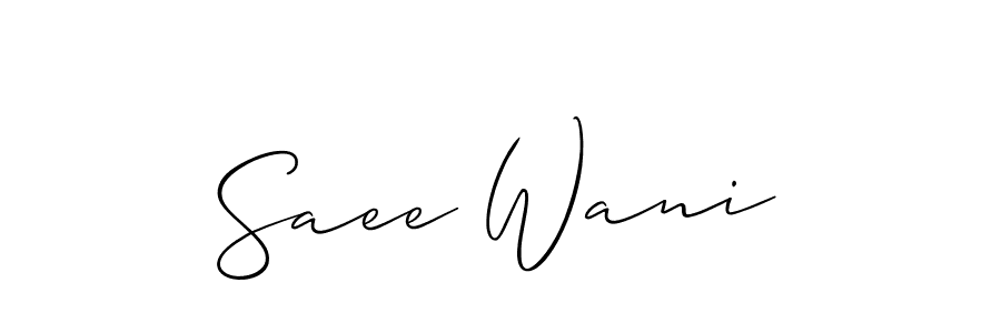 Design your own signature with our free online signature maker. With this signature software, you can create a handwritten (Allison_Script) signature for name Saee Wani. Saee Wani signature style 2 images and pictures png