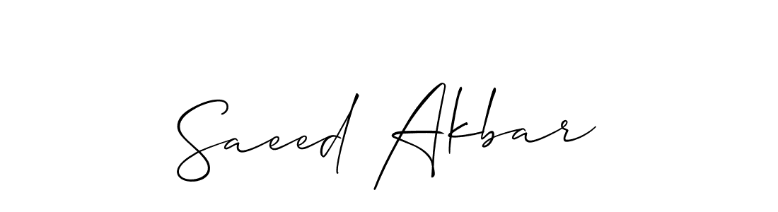 The best way (Allison_Script) to make a short signature is to pick only two or three words in your name. The name Saeed Akbar include a total of six letters. For converting this name. Saeed Akbar signature style 2 images and pictures png