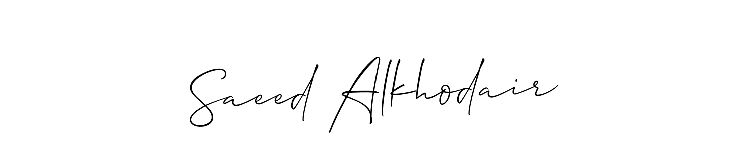 Best and Professional Signature Style for Saeed Alkhodair. Allison_Script Best Signature Style Collection. Saeed Alkhodair signature style 2 images and pictures png