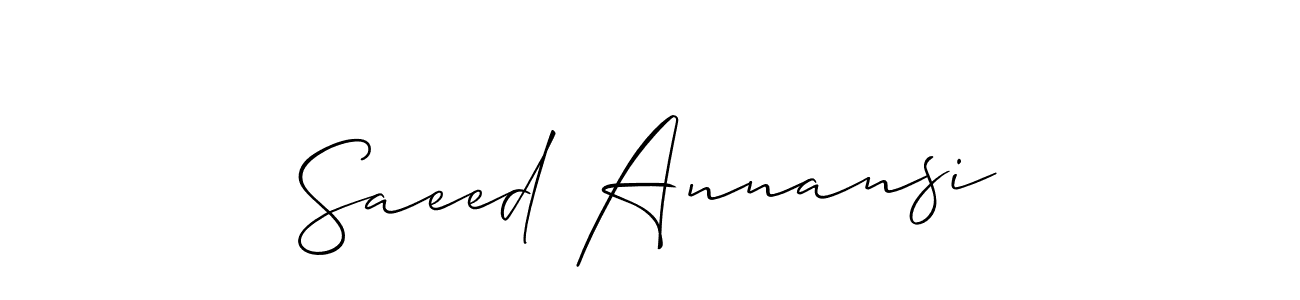 Make a beautiful signature design for name Saeed Annansi. Use this online signature maker to create a handwritten signature for free. Saeed Annansi signature style 2 images and pictures png