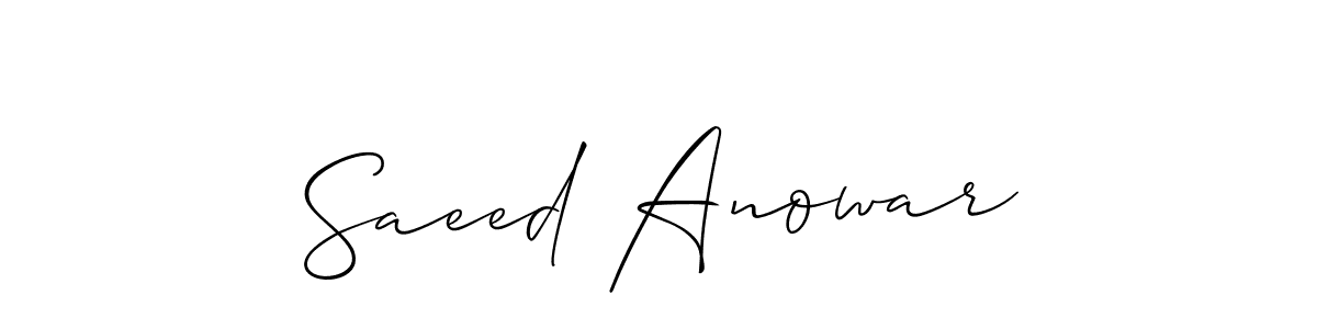 Create a beautiful signature design for name Saeed Anowar. With this signature (Allison_Script) fonts, you can make a handwritten signature for free. Saeed Anowar signature style 2 images and pictures png