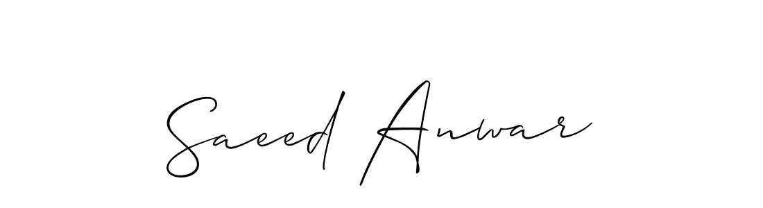 Use a signature maker to create a handwritten signature online. With this signature software, you can design (Allison_Script) your own signature for name Saeed Anwar. Saeed Anwar signature style 2 images and pictures png