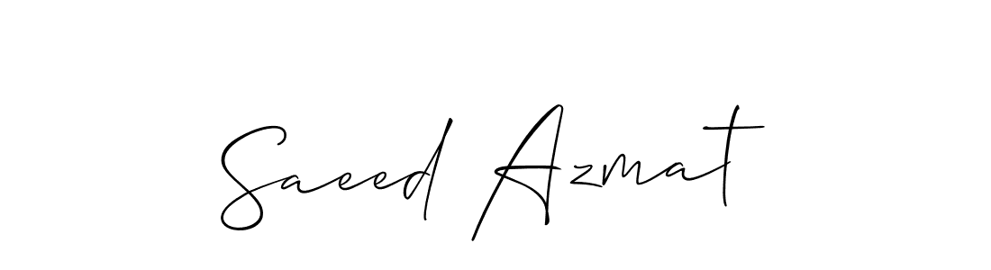 if you are searching for the best signature style for your name Saeed Azmat. so please give up your signature search. here we have designed multiple signature styles  using Allison_Script. Saeed Azmat signature style 2 images and pictures png
