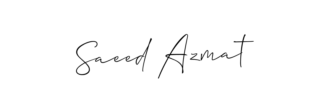 if you are searching for the best signature style for your name Saeed Azmat. so please give up your signature search. here we have designed multiple signature styles  using Allison_Script. Saeed Azmat signature style 2 images and pictures png