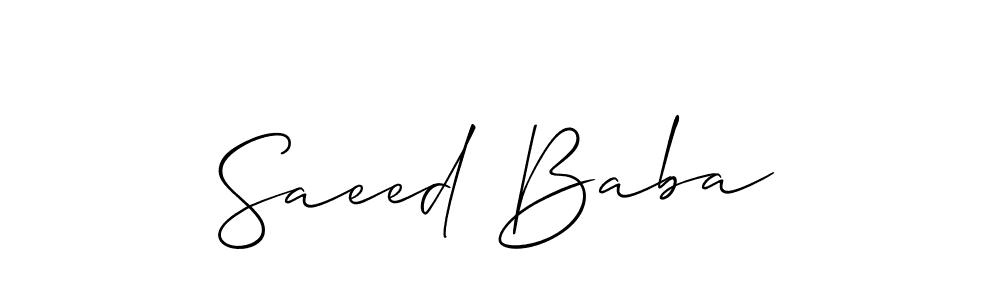 Saeed Baba stylish signature style. Best Handwritten Sign (Allison_Script) for my name. Handwritten Signature Collection Ideas for my name Saeed Baba. Saeed Baba signature style 2 images and pictures png