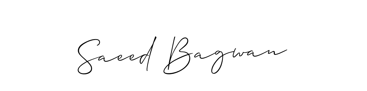 Use a signature maker to create a handwritten signature online. With this signature software, you can design (Allison_Script) your own signature for name Saeed Bagwan. Saeed Bagwan signature style 2 images and pictures png