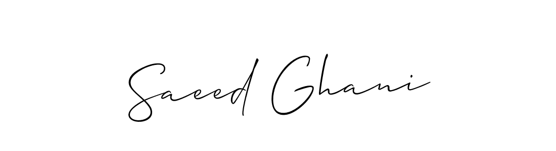 Design your own signature with our free online signature maker. With this signature software, you can create a handwritten (Allison_Script) signature for name Saeed Ghani. Saeed Ghani signature style 2 images and pictures png