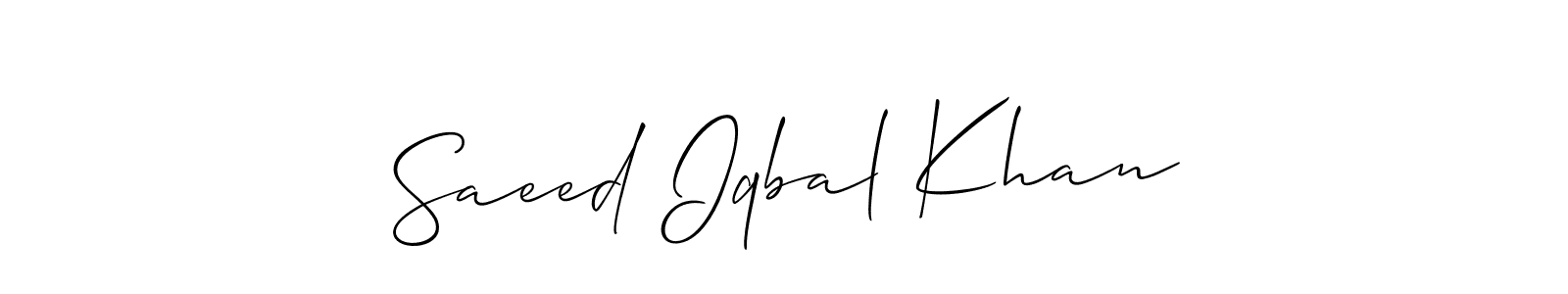 Once you've used our free online signature maker to create your best signature Allison_Script style, it's time to enjoy all of the benefits that Saeed Iqbal Khan name signing documents. Saeed Iqbal Khan signature style 2 images and pictures png