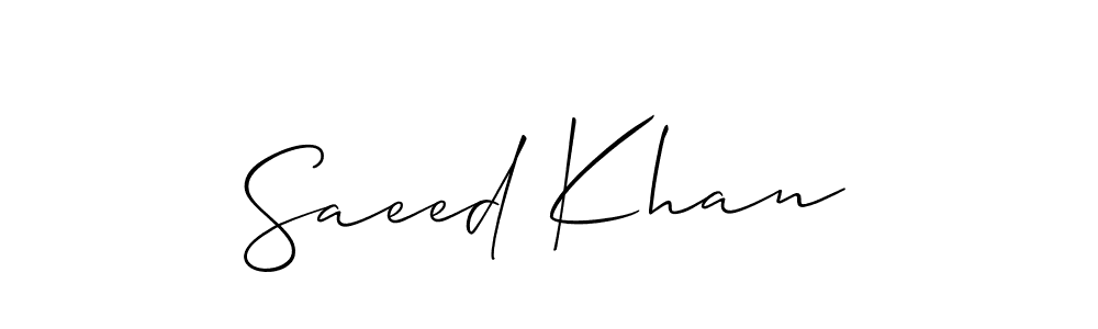 Saeed Khan stylish signature style. Best Handwritten Sign (Allison_Script) for my name. Handwritten Signature Collection Ideas for my name Saeed Khan. Saeed Khan signature style 2 images and pictures png