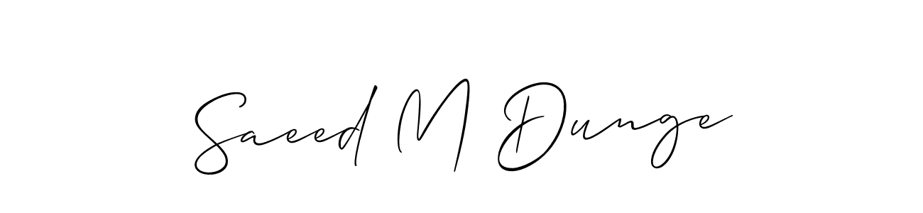 Best and Professional Signature Style for Saeed M Dunge. Allison_Script Best Signature Style Collection. Saeed M Dunge signature style 2 images and pictures png