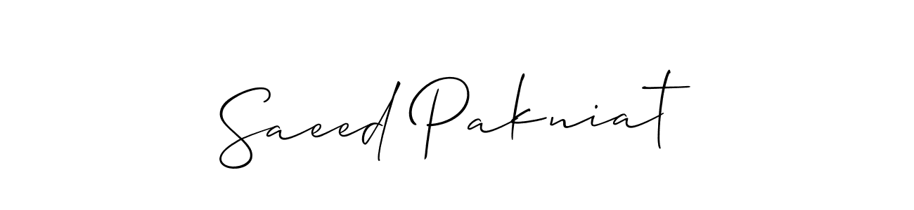 Also we have Saeed Pakniat name is the best signature style. Create professional handwritten signature collection using Allison_Script autograph style. Saeed Pakniat signature style 2 images and pictures png