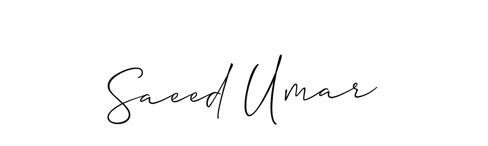 Also we have Saeed Umar name is the best signature style. Create professional handwritten signature collection using Allison_Script autograph style. Saeed Umar signature style 2 images and pictures png