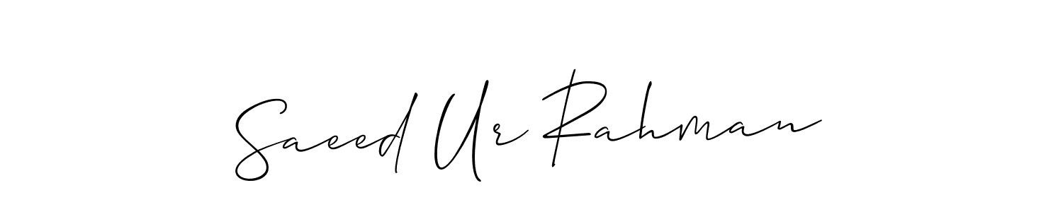 Design your own signature with our free online signature maker. With this signature software, you can create a handwritten (Allison_Script) signature for name Saeed Ur Rahman. Saeed Ur Rahman signature style 2 images and pictures png