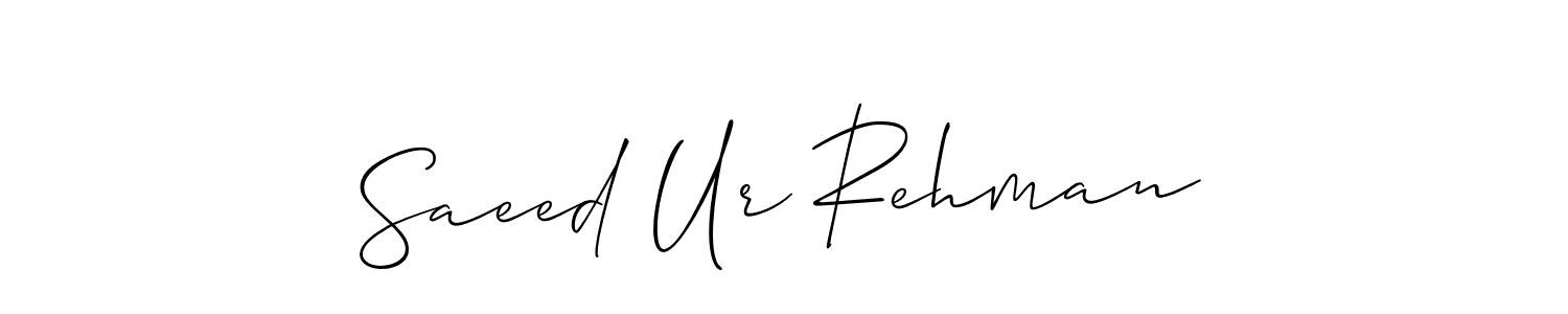 Create a beautiful signature design for name Saeed Ur Rehman. With this signature (Allison_Script) fonts, you can make a handwritten signature for free. Saeed Ur Rehman signature style 2 images and pictures png