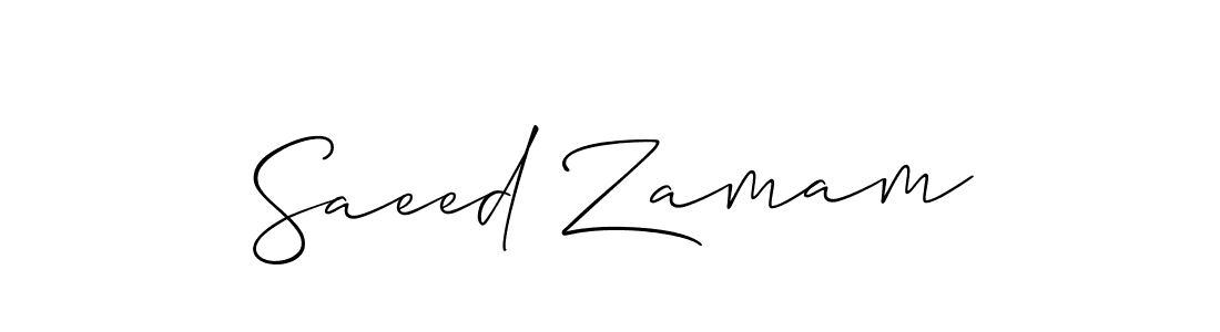 How to make Saeed Zamam name signature. Use Allison_Script style for creating short signs online. This is the latest handwritten sign. Saeed Zamam signature style 2 images and pictures png