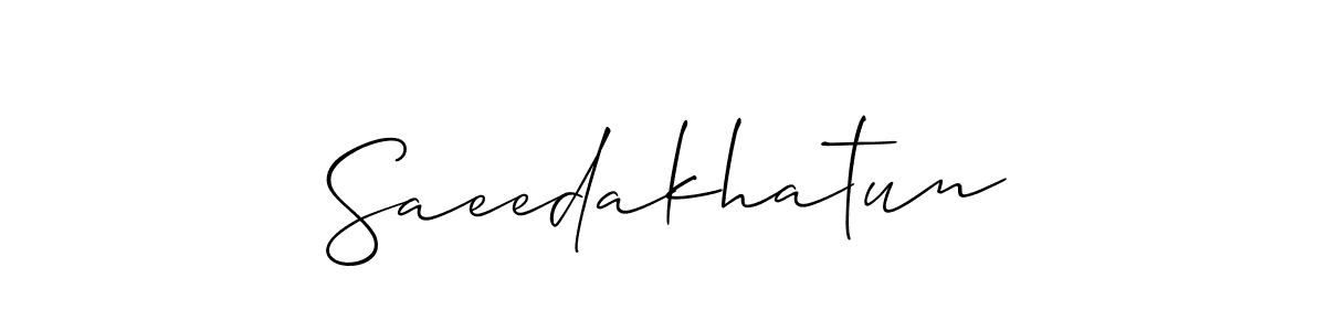 Best and Professional Signature Style for Saeedakhatun. Allison_Script Best Signature Style Collection. Saeedakhatun signature style 2 images and pictures png