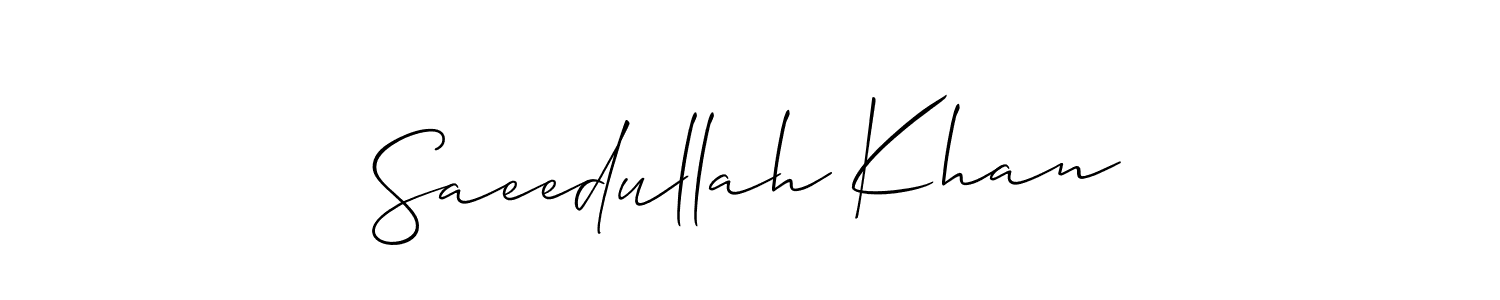 Saeedullah Khan stylish signature style. Best Handwritten Sign (Allison_Script) for my name. Handwritten Signature Collection Ideas for my name Saeedullah Khan. Saeedullah Khan signature style 2 images and pictures png