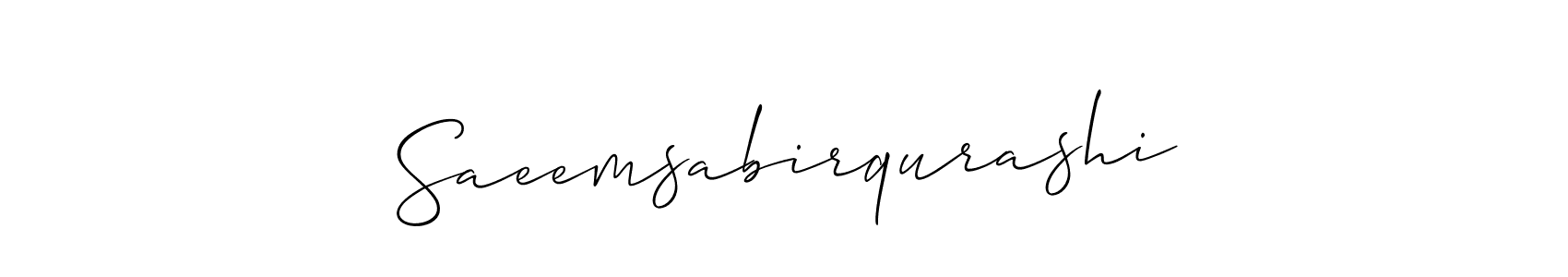 Also You can easily find your signature by using the search form. We will create Saeemsabirqurashi name handwritten signature images for you free of cost using Allison_Script sign style. Saeemsabirqurashi signature style 2 images and pictures png