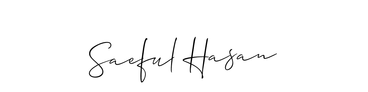 Make a beautiful signature design for name Saeful Hasan. With this signature (Allison_Script) style, you can create a handwritten signature for free. Saeful Hasan signature style 2 images and pictures png