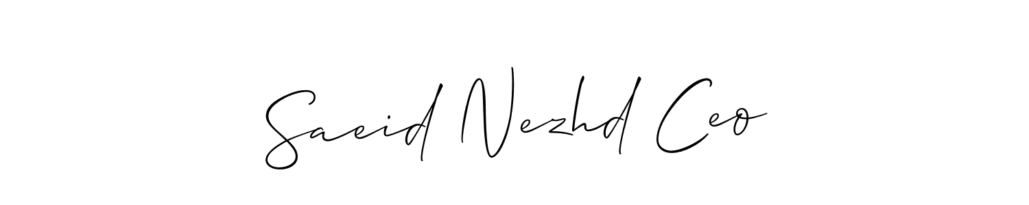 Best and Professional Signature Style for Saeid Nezhd Ceo. Allison_Script Best Signature Style Collection. Saeid Nezhd Ceo signature style 2 images and pictures png