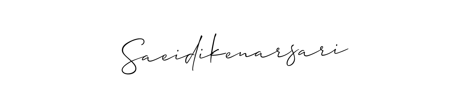 You should practise on your own different ways (Allison_Script) to write your name (Saeidikenarsari) in signature. don't let someone else do it for you. Saeidikenarsari signature style 2 images and pictures png