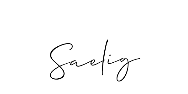 You should practise on your own different ways (Allison_Script) to write your name (Saelig) in signature. don't let someone else do it for you. Saelig signature style 2 images and pictures png