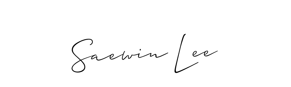 Use a signature maker to create a handwritten signature online. With this signature software, you can design (Allison_Script) your own signature for name Saewin Lee. Saewin Lee signature style 2 images and pictures png