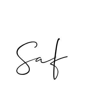 How to make Saf signature? Allison_Script is a professional autograph style. Create handwritten signature for Saf name. Saf signature style 2 images and pictures png