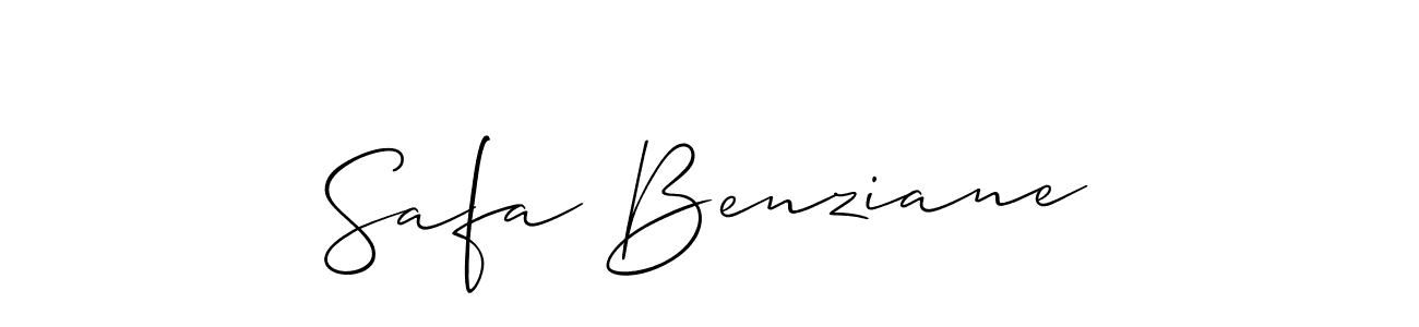 How to make Safa Benziane name signature. Use Allison_Script style for creating short signs online. This is the latest handwritten sign. Safa Benziane signature style 2 images and pictures png