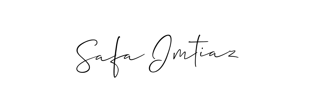 See photos of Safa Imtiaz official signature by Spectra . Check more albums & portfolios. Read reviews & check more about Allison_Script font. Safa Imtiaz signature style 2 images and pictures png