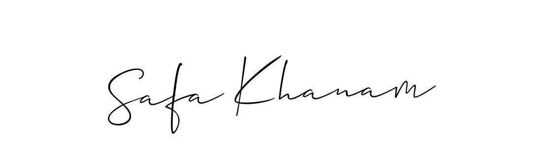 How to make Safa Khanam signature? Allison_Script is a professional autograph style. Create handwritten signature for Safa Khanam name. Safa Khanam signature style 2 images and pictures png