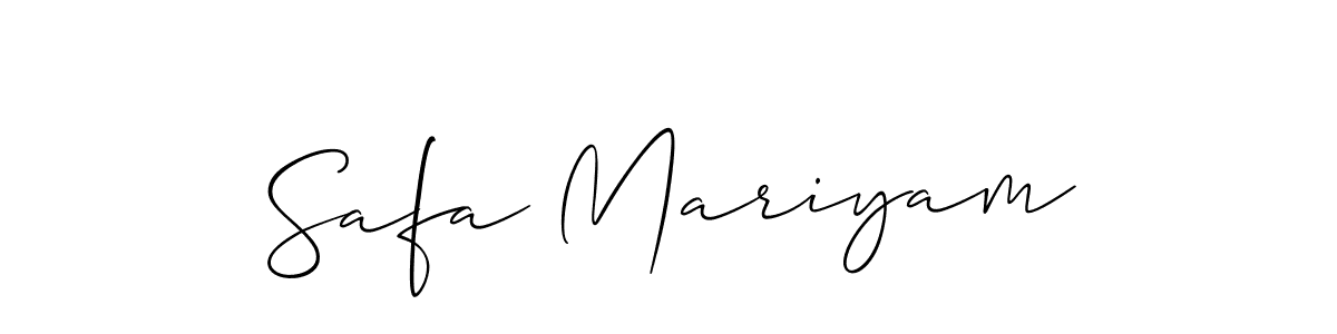 This is the best signature style for the Safa Mariyam name. Also you like these signature font (Allison_Script). Mix name signature. Safa Mariyam signature style 2 images and pictures png