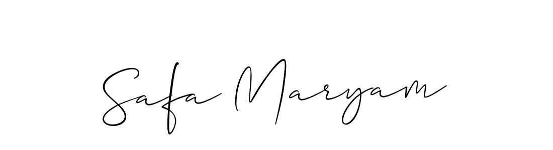 The best way (Allison_Script) to make a short signature is to pick only two or three words in your name. The name Safa Maryam include a total of six letters. For converting this name. Safa Maryam signature style 2 images and pictures png