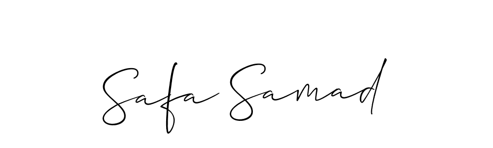 Also You can easily find your signature by using the search form. We will create Safa Samad name handwritten signature images for you free of cost using Allison_Script sign style. Safa Samad signature style 2 images and pictures png