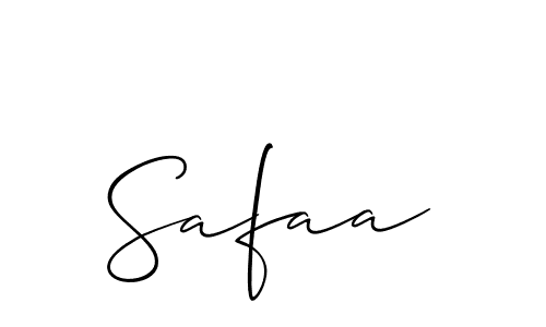 Also You can easily find your signature by using the search form. We will create Safaa name handwritten signature images for you free of cost using Allison_Script sign style. Safaa signature style 2 images and pictures png