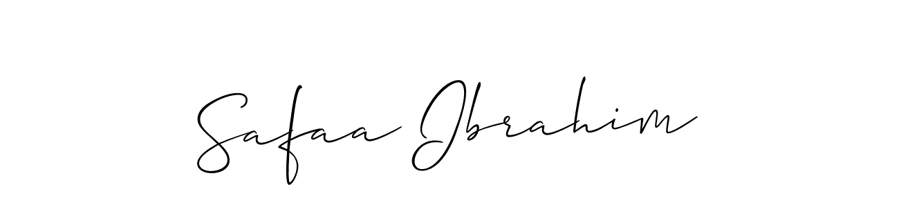 Allison_Script is a professional signature style that is perfect for those who want to add a touch of class to their signature. It is also a great choice for those who want to make their signature more unique. Get Safaa Ibrahim name to fancy signature for free. Safaa Ibrahim signature style 2 images and pictures png