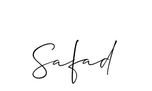 It looks lik you need a new signature style for name Safad. Design unique handwritten (Allison_Script) signature with our free signature maker in just a few clicks. Safad signature style 2 images and pictures png