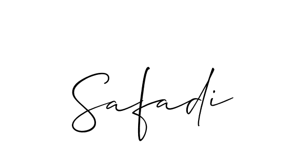 How to make Safadi name signature. Use Allison_Script style for creating short signs online. This is the latest handwritten sign. Safadi signature style 2 images and pictures png