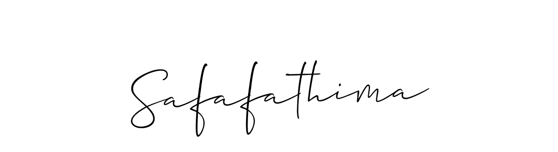 It looks lik you need a new signature style for name Safafathima. Design unique handwritten (Allison_Script) signature with our free signature maker in just a few clicks. Safafathima signature style 2 images and pictures png