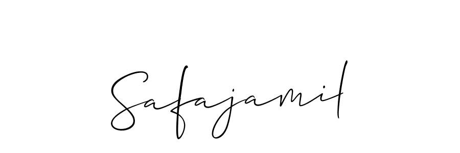 How to make Safajamil signature? Allison_Script is a professional autograph style. Create handwritten signature for Safajamil name. Safajamil signature style 2 images and pictures png