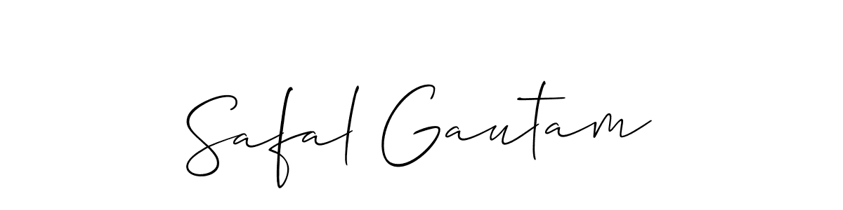 This is the best signature style for the Safal Gautam name. Also you like these signature font (Allison_Script). Mix name signature. Safal Gautam signature style 2 images and pictures png