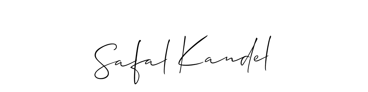 Make a beautiful signature design for name Safal Kandel. With this signature (Allison_Script) style, you can create a handwritten signature for free. Safal Kandel signature style 2 images and pictures png