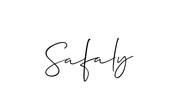 Also You can easily find your signature by using the search form. We will create Safaly name handwritten signature images for you free of cost using Allison_Script sign style. Safaly signature style 2 images and pictures png