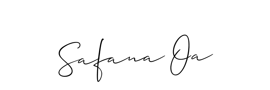 Make a short Safana Oa signature style. Manage your documents anywhere anytime using Allison_Script. Create and add eSignatures, submit forms, share and send files easily. Safana Oa signature style 2 images and pictures png