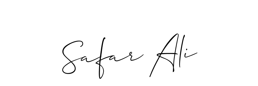 How to make Safar Ali name signature. Use Allison_Script style for creating short signs online. This is the latest handwritten sign. Safar Ali signature style 2 images and pictures png