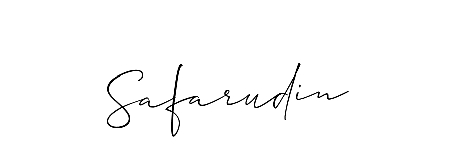 The best way (Allison_Script) to make a short signature is to pick only two or three words in your name. The name Safarudin include a total of six letters. For converting this name. Safarudin signature style 2 images and pictures png