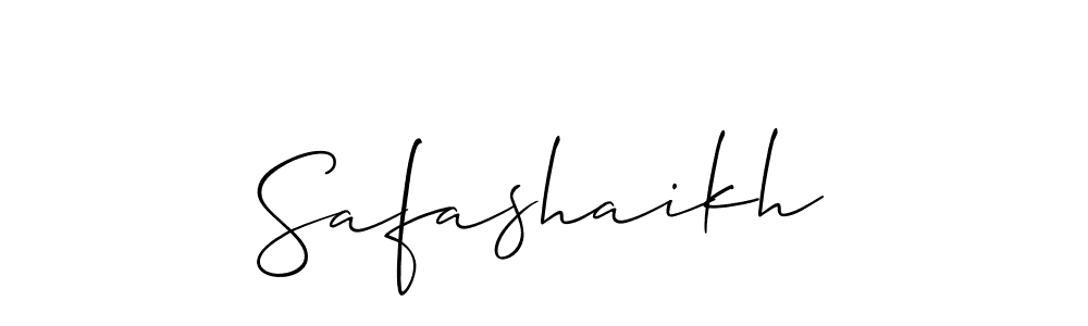 It looks lik you need a new signature style for name Safashaikh. Design unique handwritten (Allison_Script) signature with our free signature maker in just a few clicks. Safashaikh signature style 2 images and pictures png