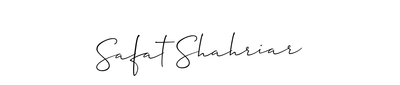 Make a beautiful signature design for name Safat Shahriar. With this signature (Allison_Script) style, you can create a handwritten signature for free. Safat Shahriar signature style 2 images and pictures png