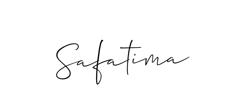 You should practise on your own different ways (Allison_Script) to write your name (Safatima) in signature. don't let someone else do it for you. Safatima signature style 2 images and pictures png